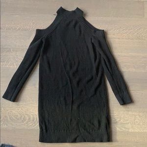 Abercrombie Black Sweater Dress w Cutout Shoulders